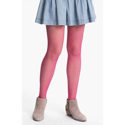 HUE Ladies Hot Pink Box Net Tights, Size S/M, NWT